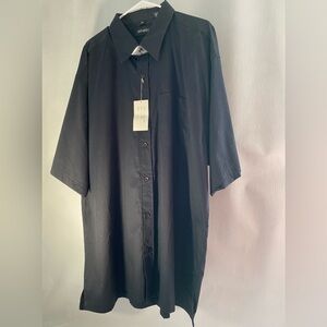 Whatzup Black Tupac Button Down Shirt Men Size 3XL.